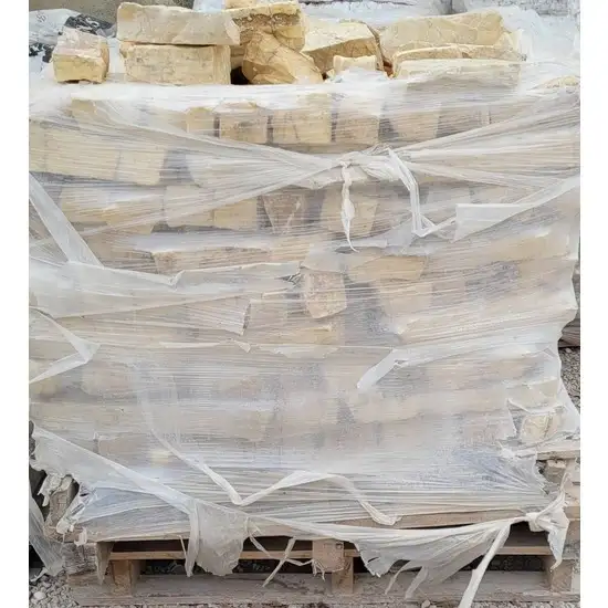 Barrette en pierre jaune naturelles pour am�nagement ext�rieur en vente � la palette sur Aubagne