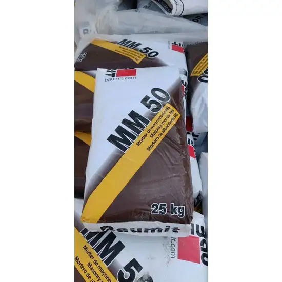 Vente de mortier de montage pour vos mélange de maçonnerie référence mm 50 de Baumit