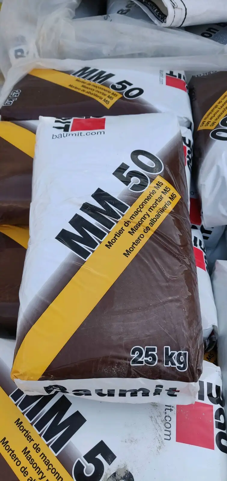 Vente de mortier de montage pour vos m�lange de ma�onnerie r�f�rence mm 50 de Baumit