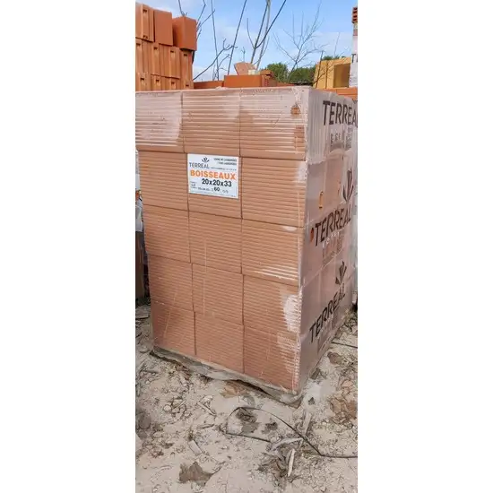 Vente de boisseau semi réfractaire format 20 x 20 x 33 chez Aubagne Matériaux