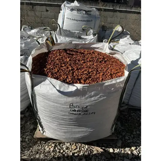 Brique orange concass�es pour vos am�nagements ext�rieur en stock sur Aubagne