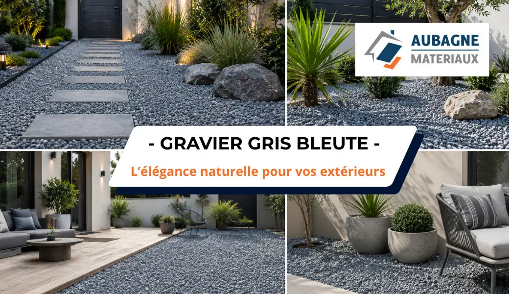 Gravier gris bleut� : la touche moderne id�al pour vos ext�rieurs
