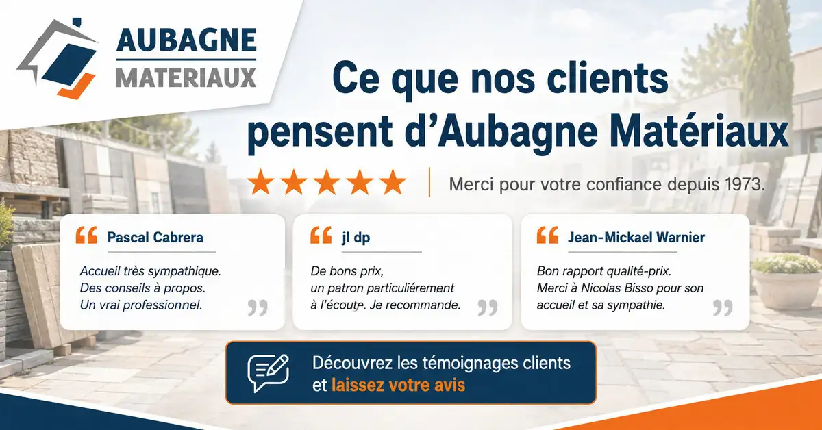 Ce que nos clients pensent d�Aubagne Mat�riaux